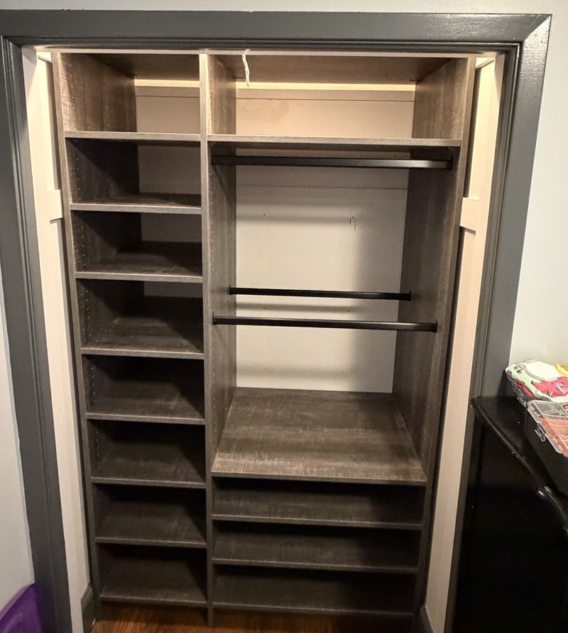 Custom toddler closet